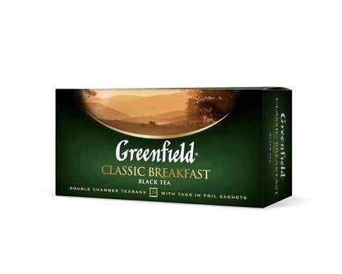 Чай черный в пакетиках из фольги Greenfield Classic Breakfast, 25 пак/уп