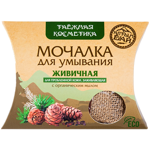 Мочалка для умывания Живичная 60 г., Алтын Бай