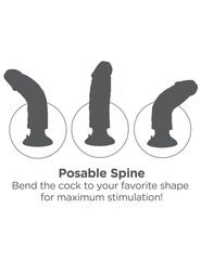 Телесный вибромассажер 10  Vibrating Cock with Balls - 25,4 см.