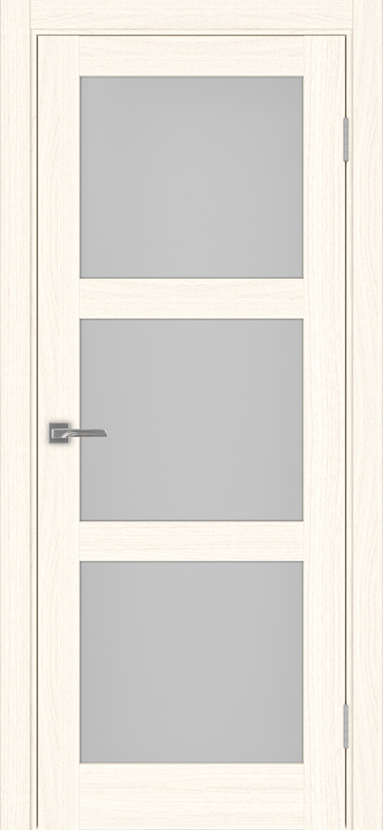 Дверь межкомнатная Оптима Порте Турин 530.222, цвет светлый ясень, экошпон, стекло мателюкс