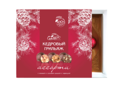 Кедровый грильяж АССОРТИ (черемуха, шишка, клюква) / 120 гр / ТМ Сам бы ел