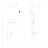 Abber AF8753SP Душевая система Abber Rund AF8753SP скрытого монтажа с изливом, термостат, сатин