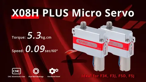 Сервопривод KST X08H PLUS (5.3 кг/см, 0.09 сек/60°, 9 г) Horizontal Lug для Gliders