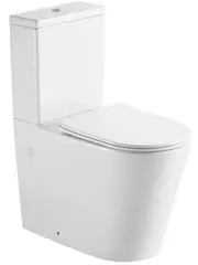 Aquatek AQ1273H-00 AQ1273H-00 Унитаз напольный с бачком 700*375*890мм, горизонтальный выпуск, тонкое сиденье с механизмом плавного закрывания, крепеж фото
