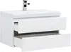 Aquanet 259007 Тумба с раковиной Беркли 80 белый глянец/дуб рошелье (259007)