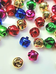 Бубенцы металл 6 мм, мультиколор