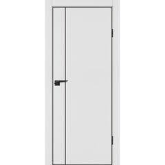 Купить Межкомнатная дверь ПЭТ P-21 белый матовый кромка ABS чёрная глухая