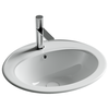 Ceramica Nova CN6079 Раковина встраиваемая сверху Sun, овальная с отверстием перелива, 565x495x200, белый