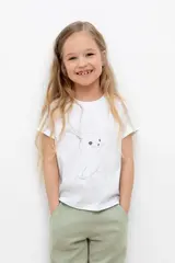 фуфайка  для девочки  КР 302268/белый к439