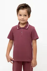 рубашка  для мальчика  КР 302597/красно-коричневый к536