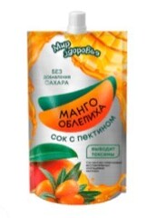 Мангово-Облепиховый сок восстановленный обогащенный пектином / Без сахара / 300 мл / Мир Здоровья