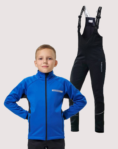 Детский лыжный костюм с высокой спинкой Nordski Jr. Core Active True Blue/Black