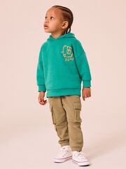 Толстовка с капюшоном и джоггеры карго в комплекте для мальчика Next B65-973, Зеленый, Песочный