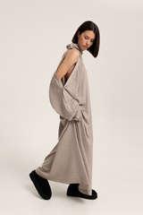 Платье трикотажное на пуговицах