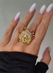 83504- Кольцо GORGONA в стиле Schiaparelli