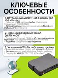 Wi-Fi роутер Крокс Kroks Rt-Cse m4 маршрутизатор F(female)со встроенным 4G модемом Qu