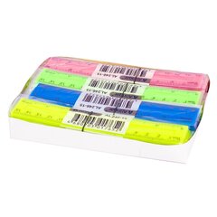 Линейка пластиковая цветная 15 см "ALINGAR"