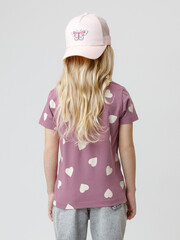 фуфайка  для девочки  КР 302326/темная орхидея,сердечки к591