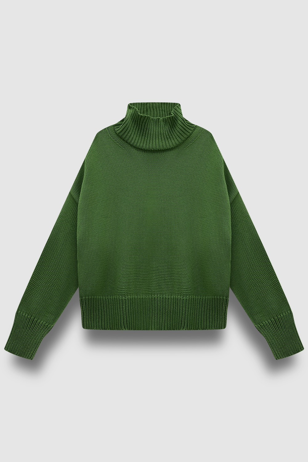 Свитер вязаный, зеленый