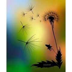 Тетрадь 96л., А5, линия, Апплика "Одуванчики", скрепка, мелованный картон