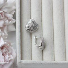 Швензы Ракушки 17 мм с английским замком, родий, Ш134