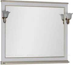 Aquanet 182648 Компл.1 - Зеркало Валенса 110 цв.белый краколет/золото (182648) фото