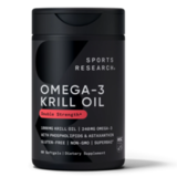 Масло криля 1000 мг, Antarctic krill oil SUPERBA 1000 mg, Sports Research, 60 капсул 1