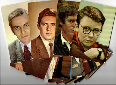 №49 Открытки Артисты и актёры СССР 1970–1980-е г. 25 штук. Цветные, чистые, без повторов