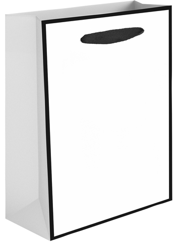 Пакет подарочный M вертикальный, Премиум, Белый, 33*28*10 см (Д*В*Ш), 1 шт.