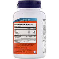 Now Foods, Ультра Омега-3, 500 EPA/250 DHA, 90 мягких капсул