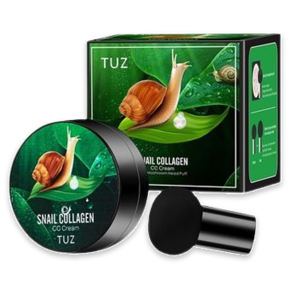 Кушон для лица Tuz Snail Collagen CC Сream - купить по выгодной цене | Beauty Patches - патчи, маски, сыворотки
