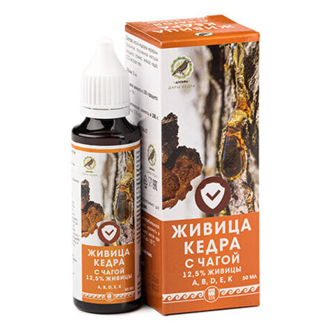 Живица кедра 12,5% с чагой