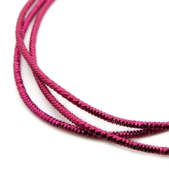 Канитель/трунцал мягкая, фигурная KAN/MN, 1 мм, глянец, розовая фуксия