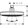 Душ верхний 18х18 см 2 режима Hansgrohe Croma Select E 26528000