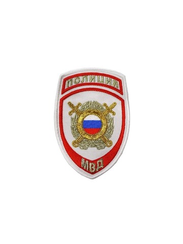 Шеврон Полиция ООП (МОБ) вышитый с липучкой (белый)