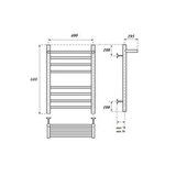 Полотенцесушитель водяной Point PN10146SP П7 400x600 с полкой, хром