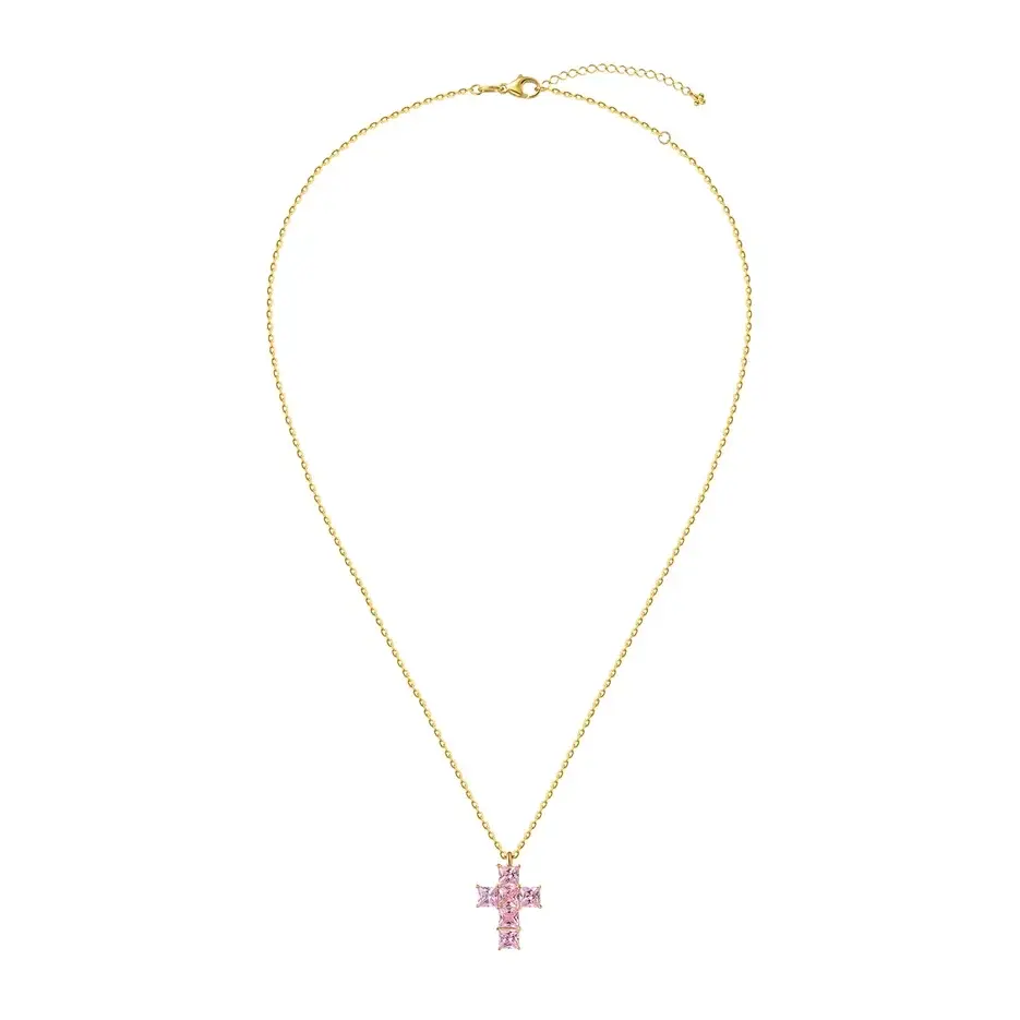 

Колье Pink Cross Necklace