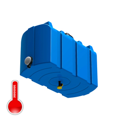 Бак для душа серии «R» 200 л  синий с подогревом, с лейкой, с уровнемером Полимер-Групп(1030x480x690см;11кг;синий) - арт.559263.2