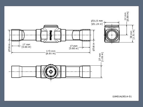 Danfoss 014L0186 SGP 22s N Cтекло cмотровое 7/8