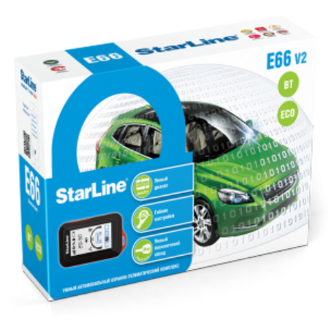 Автосигнализация StarLine E66 V2 BT ECO 2CAN+4LIN