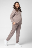 Утепленный спортивный костюм для беременных и кормящих 15420 темно-серый