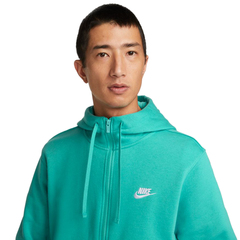 Куртка теннисная Nike Swoosh M Club Hoodie FZ BB - washed teal/washed teal/white