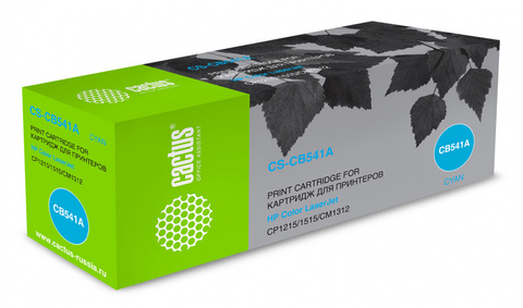 Картридж лазерный Cactus CS-CB541A CB541A голубой (1400стр.) для HP CLJ CP1215, 1515, CM1312