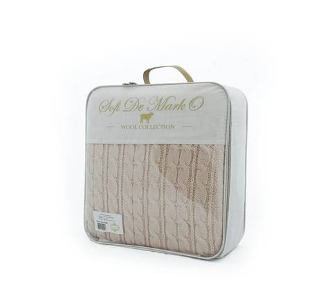 Плед 220х240 Sofi De MarkO Джовани пепельно-розовый