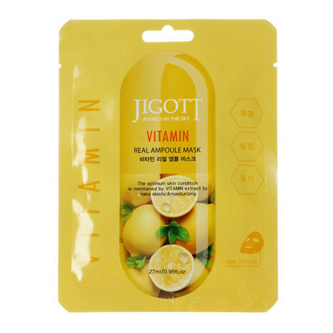 Jigott Vitamin Real Ampoule Mask - Ампульная маска с витаминами