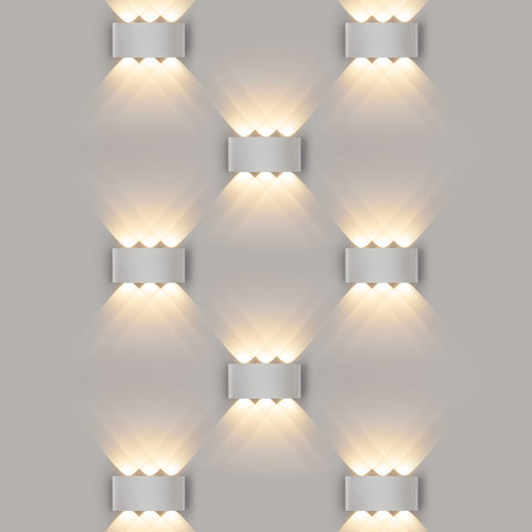 Уличный настенный светодиодный светильник Twinky trio серый 1551 TECHNO LED