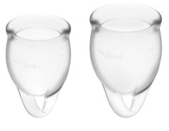 Набор прозрачных менструальных чаш Feel confident Menstrual Cup - 