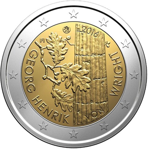 2 евро 2016 Финляндия - Георг Хенрик фон Вригт