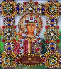 Ии-48 Набор для вышивания хрустальными камнями Святая Нина