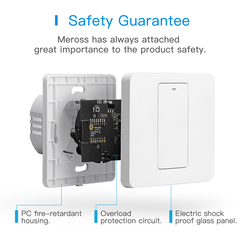 MSS510 Умный выключатель Meross Smart WiFi Wall Switch-Physical Button